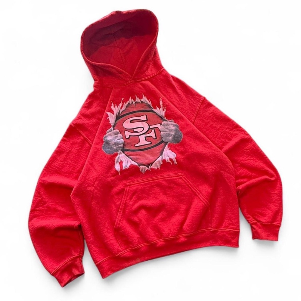 Red SF Logo Hoodie size men’s medium